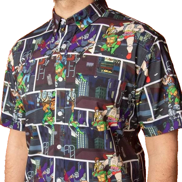 RSVLTS Movies Teenage Mutant Ninja Turtles "Give 'Em Shell" Short Sleeve Shirt 6 RSVLTS Movies Teenage Mutant Ninja Turtles "Give 'Em Shell" Short Sleeve Shirt