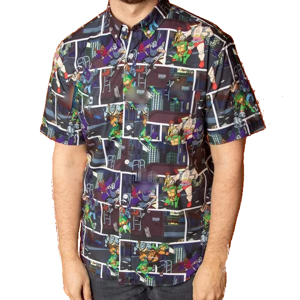 RSVLTS Movies Teenage Mutant Ninja Turtles "Give 'Em Shell" Short Sleeve Shirt 4 RSVLTS Movies Teenage Mutant Ninja Turtles "Give 'Em Shell" Short Sleeve Shirt