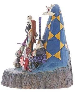 Enesco Disney - Nightmare Before Christmas - Jack And Sally And Group Carved By Heart Figurine