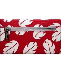 Buckle-Down Lilo & Stitch - Lilo Dress Leaves Red White Women's Envelope Fold Over Wallet