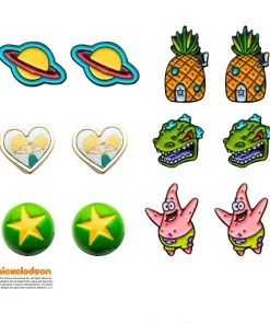 Body Vibe Disney 6pcs Nickelodeon Characters Stud Earrings Set