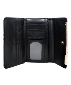 Buckle-Down Mickey And Minnie Mouse Mickey Mouse Peppermint Candy Swirl Ears White Red Women's Wallet