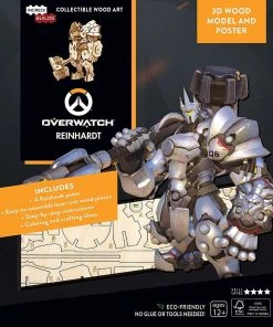 FSC Video Games Overwatch: Reinhardt 3D Wood Model And Poster