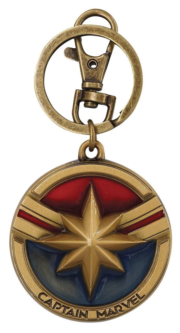Monogram Captain Marvel Colored Pewter Keychain 3 Monogram Captain Marvel Colored Pewter Keychain
