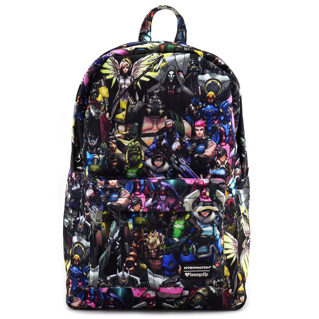 Loungefly Overwatch All-Over-Print Characters Backpack 3 Loungefly Overwatch All-Over-Print Characters Backpack