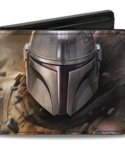 Buckle-Down Star Wars The Mandalorian Bounty Hunter Logo Full Bi-fold Wallet