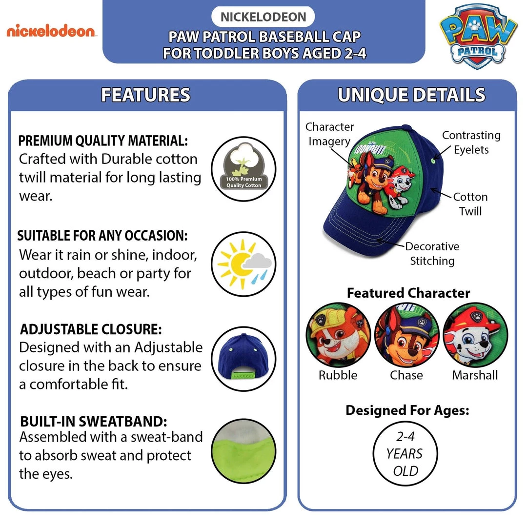 ABG Accessories Paw Patrol Character 3D POP Youth Baseball Cap 5 ABG Accessories Paw Patrol Character 3D POP Youth Baseball Cap