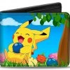 Buckle-Down Pokemon- Pikachu Sitting Under Tree Laughing Wallet
