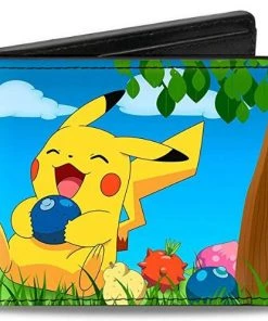 Buckle-Down Pokemon- Pikachu Sitting Under Tree Laughing Wallet