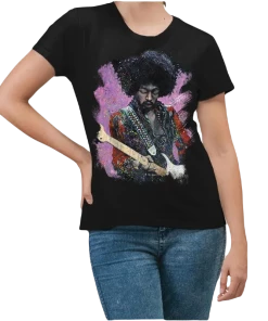 Get Down Art Jimi Hendrix Black T-Shirt