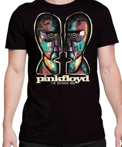 Get Down Art Music Pink Floyd Division Bell Colored Black T-shirt