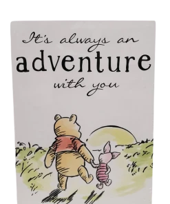 Silver Buffalo Winnie The Pooh Always An Adventure 5" X 7" X1.5" Box Sign Wall Art
