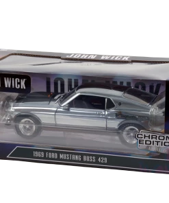 Toy Wonders John Wick Ford Mustang BOSS (1969, 1/18 Scale Diecast Model Car, Chrome) 7 Toy Wonders John Wick Ford Mustang BOSS (1969, 1/18 Scale Diecast Model Car, Chrome)
