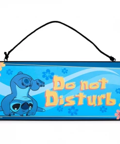 Silver Buffalo Lilo And Stitch Do Not Disturb Aloha 12'' X 5'' Reversible Hanging MDF Sign