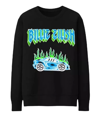 Bravado Billie Eilish Car Flames Tour- Long Sleeve 3 Bravado Billie Eilish Car Flames Tour- Long Sleeve