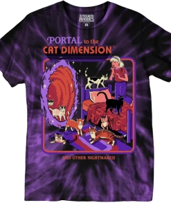 Goodie Two Sleeves Steven Rhodes Cat Dimensions Unisex T-Shirt Tie Dye