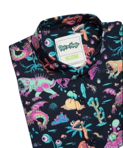 RSVLTS Rick And Morty "Monster Run" Kunuflex Short Sleeve Shirt