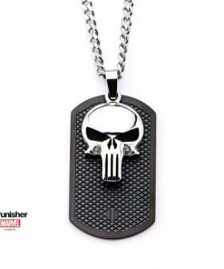 Body Vibe Punisher Cutout Pendant With Chain.