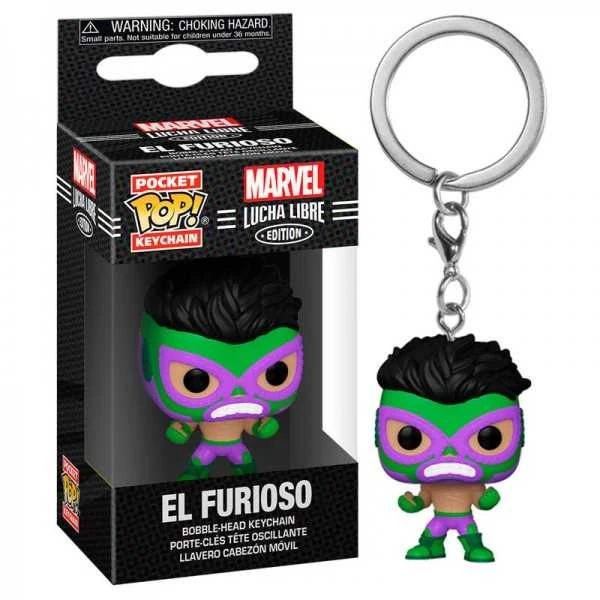 Funko POP Keychain: Marvel Lucha Libre- Hulk 3 Funko POP Keychain: Marvel Lucha Libre- Hulk