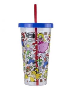 Paladone Mario Series Super Mario Plastic Cup And Straw