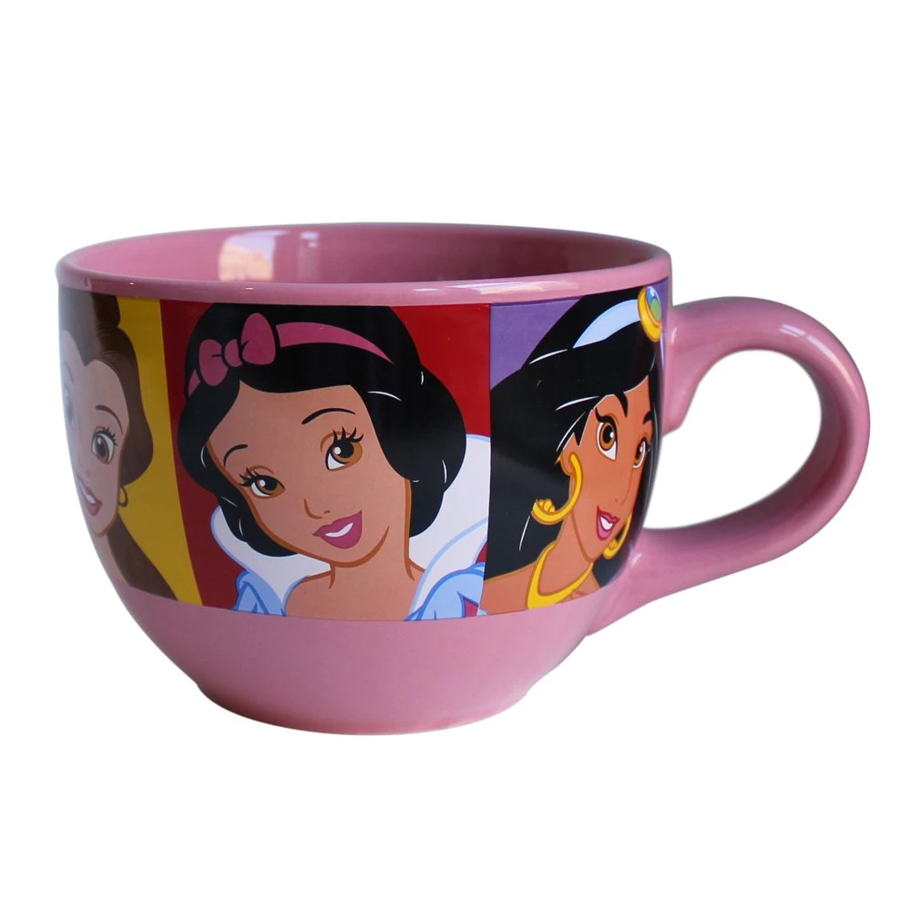 Silver Buffalo Disney Princess Faces Ceramic Soup Mug, 24 Oz 4 Silver Buffalo Disney Princess Faces Ceramic Soup Mug, 24 Oz