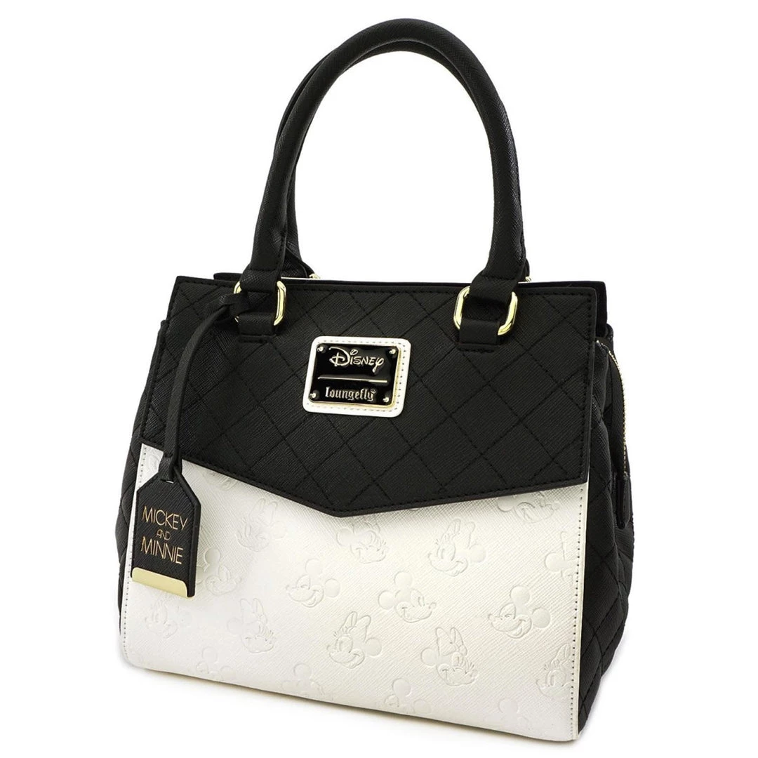 Loungefly Disney Minnie Mouse Debossed White Black Crossbody Purse Bag 3 Loungefly Disney Minnie Mouse Debossed White Black Crossbody Purse Bag