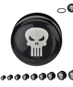 Body Vibe Punisher Acrylic Screw Fit Plugs Marvel