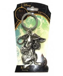 Monogram Alice In Wonderland - Rabbit Pewter Key Ring