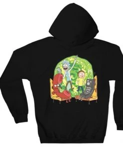 Ripple Junction Rick And Morty Pizza Portal Pull Over Fleece Hoodie TV Series