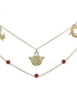 Bioworld DC Comics Wonder Woman Set Of 2 Anklet Bracelets Ankle Foot Lasso Stars