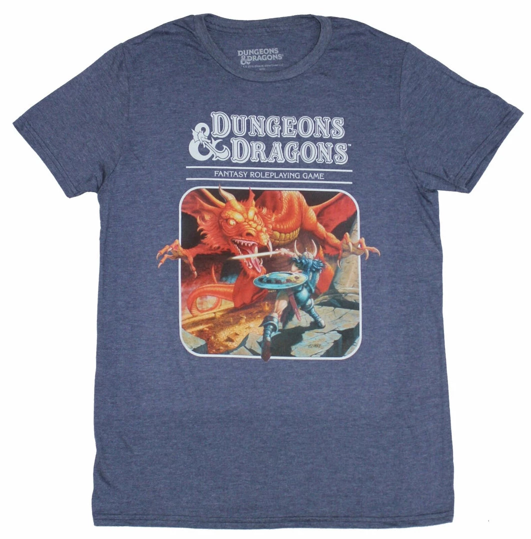Bioworld Movies Dungeons & Dragons Classic Original Box Art Image Men's T-Shirt 3 Bioworld Movies Dungeons & Dragons Classic Original Box Art Image Men's T-Shirt