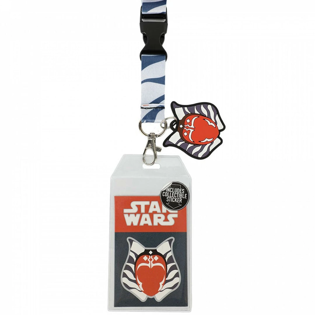 Bioworld Star Wars Ahsoka Tano Lanyard With Charm And ID Holder 3 Bioworld Star Wars Ahsoka Tano Lanyard With Charm And ID Holder