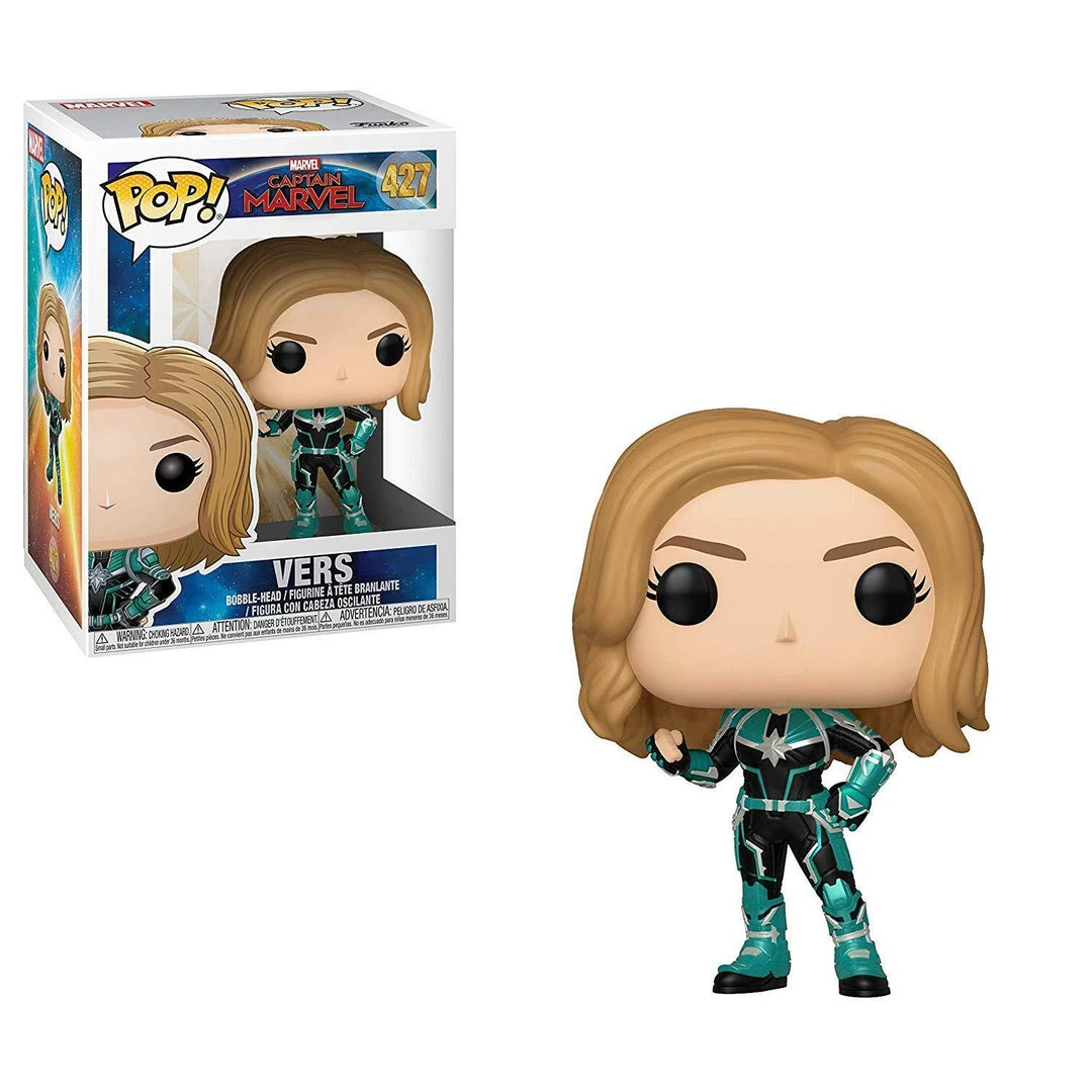 Funko Marvel: Captain Marvel - Vers - Unmasked Pop Vinyl Figure Funko Pops! 4 Funko Marvel: Captain Marvel - Vers - Unmasked Pop Vinyl Figure Funko Pops!