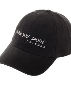 Bioworld Friends Joey How You Doin Black Hat Adjustable Baseball Cap Hat