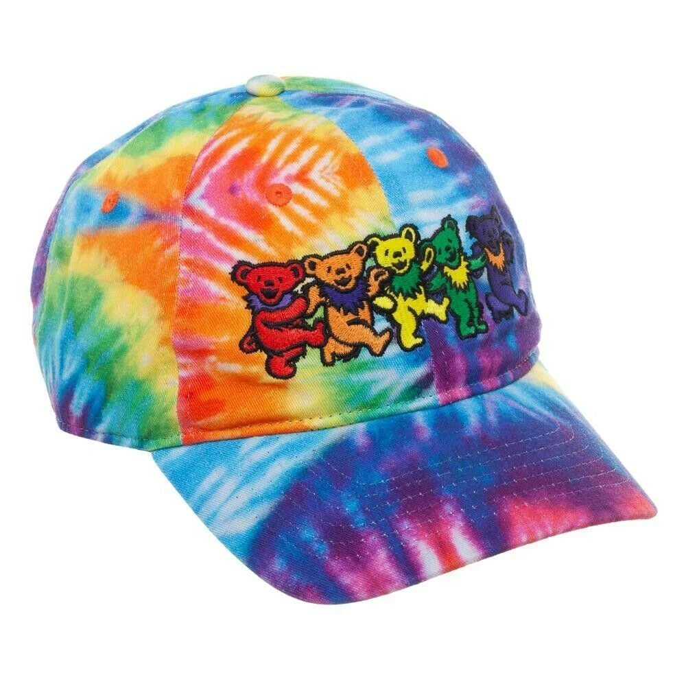 Bioworld Music The Grateful Dead Tie-Dye Marching Bears Rainbow Unisex Adjustable Dad Hat 5 Bioworld Music The Grateful Dead Tie-Dye Marching Bears Rainbow Unisex Adjustable Dad Hat