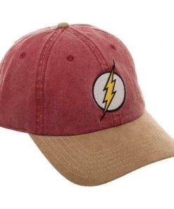Bioworld DC Comics Flash Red Suede Adjustable Hat