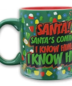 Silver Buffalo Elf Movie OMG Santa 20oz Jumbo Ceramic Coffee Mug