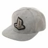 Bioworld Playstation Gray Distressed Metal Logo Snapback Hat Grey 1 Bioworld Playstation Gray Distressed Metal Logo Snapback Hat Grey