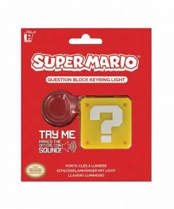 Paladone Super Mario Yellow Question Block Keychain Video Games