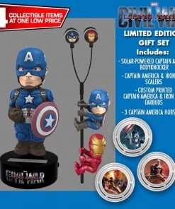 NECA Marvel - Captain America Gift Set - Scalers Hubsnaps Body Knocker & Earbuds