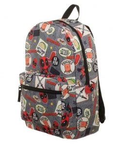 Bioworld Marvel Deadpool Covered W/ Patches Backpack