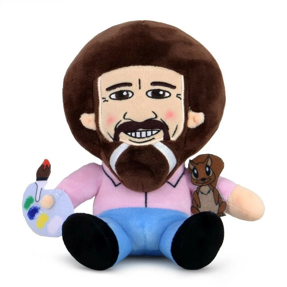 Neca Bob Ross Pink Shirt With Peapod Phunny Plush Figure 3 Neca Bob Ross Pink Shirt With Peapod Phunny Plush Figure