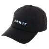Bioworld Sonic The Hedgehog Black Curved Bill Adjustable Hat