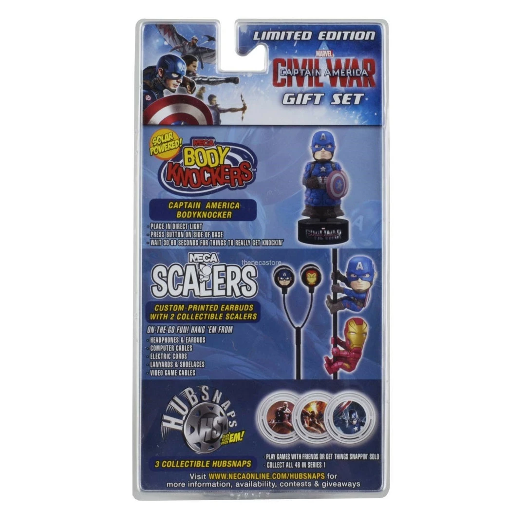 NECA Marvel - Captain America Gift Set - Scalers Hubsnaps Body Knocker & Earbuds 5 NECA Marvel - Captain America Gift Set - Scalers Hubsnaps Body Knocker & Earbuds