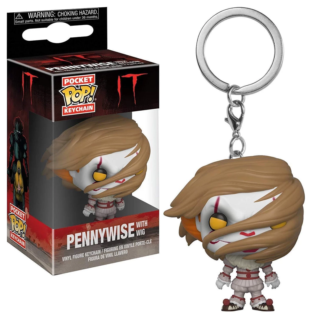 IT Pennywise With Wig Mini Funko Pop Keychain 3 IT Pennywise With Wig Mini Funko Pop Keychain