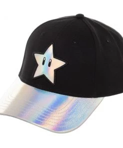 Bioworld Video Games Super Mario Bros. Star Holographic Adult Hat
