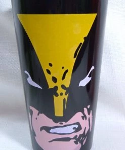 Silver Buffalo Wolverine Marvel Comics Glass 16 Oz Pint Superhero Avengers Black