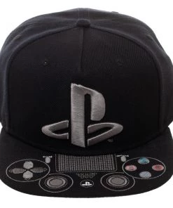 Bioworld Playstation Logo Snapback Hat With Embroidered Control Buttons