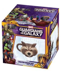 Bioworld Marvel GOTG 12 Oz. Rocket Sculpted Ceramic Mug Guardians Of The Galaxy
