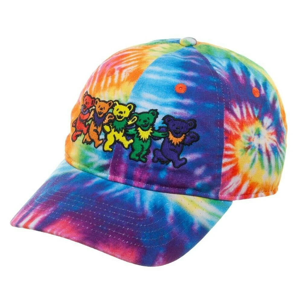 Bioworld Music The Grateful Dead Tie-Dye Marching Bears Rainbow Unisex Adjustable Dad Hat 3 Bioworld Music The Grateful Dead Tie-Dye Marching Bears Rainbow Unisex Adjustable Dad Hat